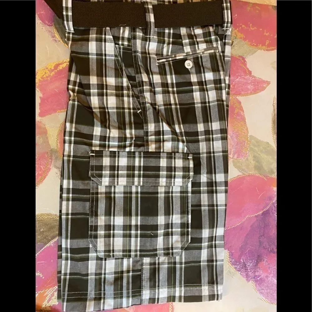 Pacific Blue Boys Plaid Fashion Shorts size14 - Picture 10 of 10